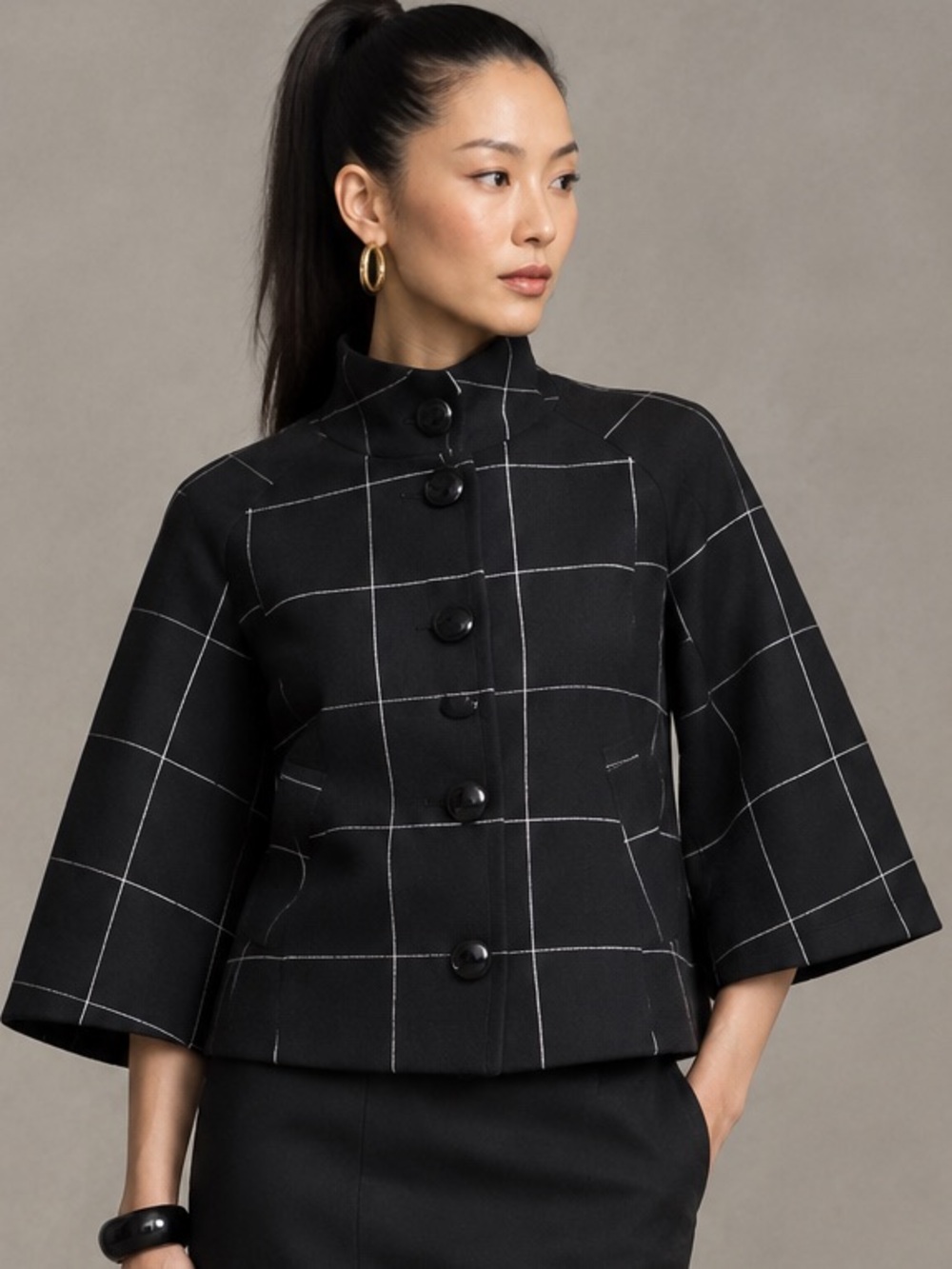 Per Se by Carlisle Bell Sleeved Crop Jacket